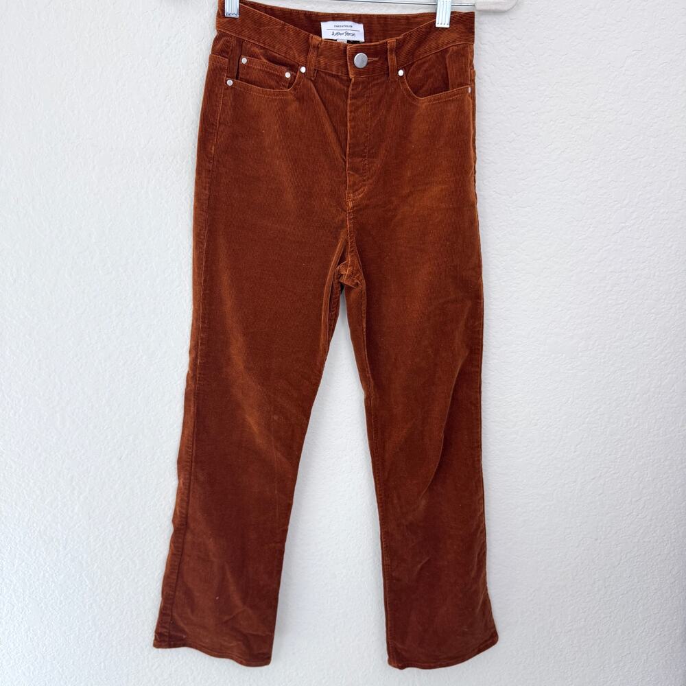 & Other Stories Womens Kick Flare Corduroy Pants Size 2 Fall Chestnut Brown